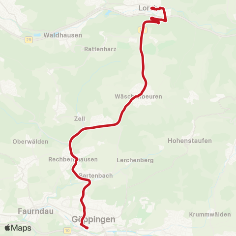 VVS Göppingen - Lorch map