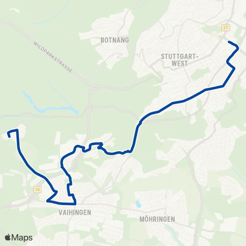 VVS Schlossplatz - Vaihingen Büsnau - Schlossplatz map