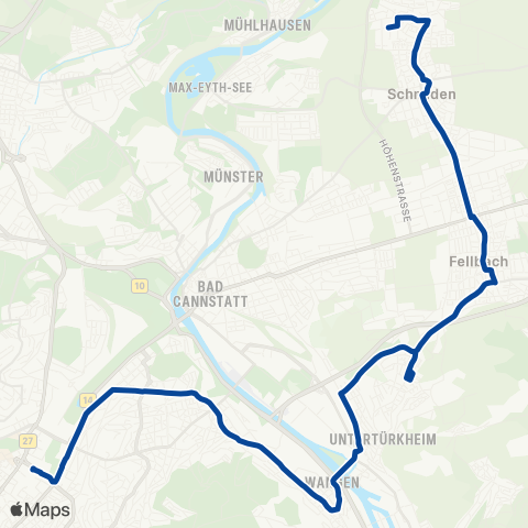 VVS Schlossplatz - Fellbach - Schlossplatz map