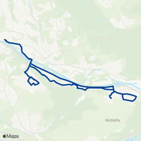 VVS Esslingen ZOB - Berkheim - Sirnau - Deizisau - ZOB map