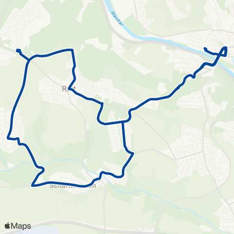 VVS Esslingen - Ruit - Kemnat - Scharnhausen - Esslingen map