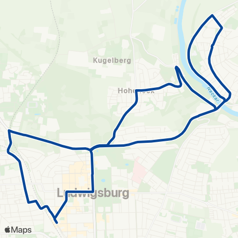 VVS Ludwigsburg - Eglosheim - Neckarweihingen - Hoheneck map