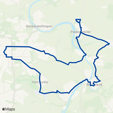 VVS Ludwigsburg - Pattonville - Remseck - Poppenweiler map