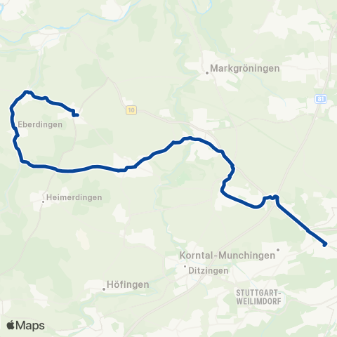 VVS Neuwirtshaus - Kallenberg - Münchingen - Schwieberdingen - Hemmingen - Eberdingen - Riet - Hochdorf map
