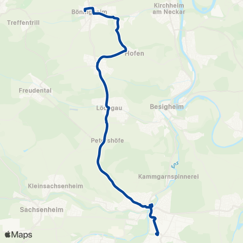 VVS Bietigheim - Löchgau - Freudental - Bönnigheim map