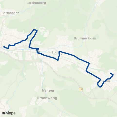 VVS Göppingen ZOB - Süßen - Donzdorf - Böhmenkirch map