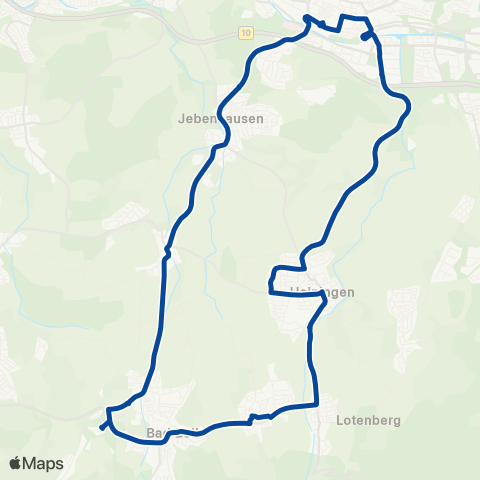 VVS Göppingen ZOB - Heiningen - Bad Boll - Göppingen ZOB map