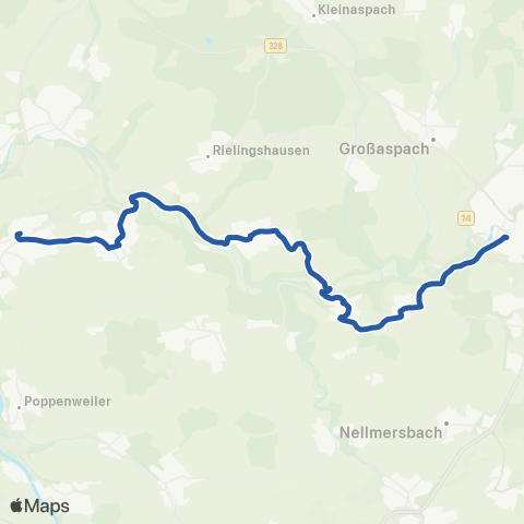 VVS Backnang - Marbach (Schienenersatzverkehr) map