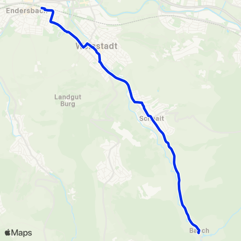 VVS Endersbach - Beutelsbach - Schnait map