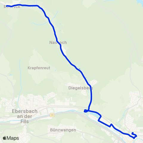VVS Uhingen - Baiereck map