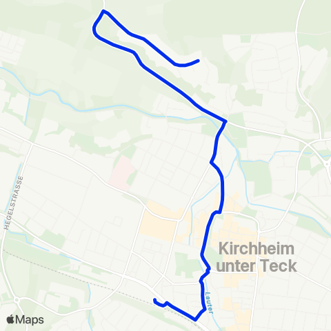 VVS Ruftaxi Kirchheim (T) Im Münzen - Saarstraße - ZOB map