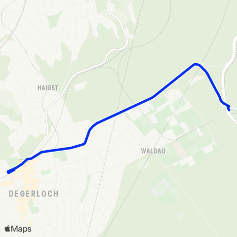 VVS Degerloch (B27) - Königsträßle - Ruhbank map