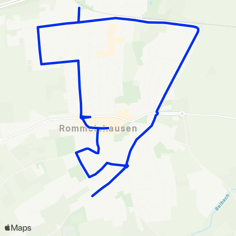 VVS Ruftaxi Rommelshausen map
