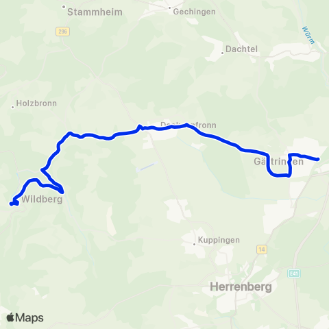 VVS Liebelsberg - Wildberg - Deckenpfronn - Gärtringen map
