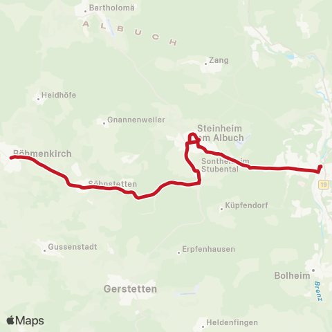 VVS Heidenheim - Söhnstetten - Böhmenkirch map