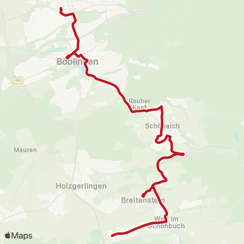 VVS Schülerverkehr Sindelfingen - Böblingen - Schönbuchlichtung map