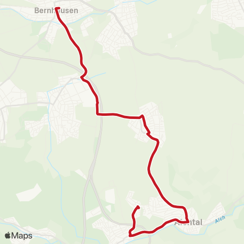 VVS Bernhausen - Harthausen - Grötzingen - Aich Rudolfshöhe map