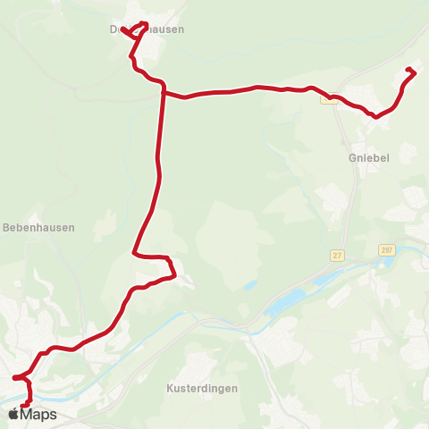 VVS Häslach - Walddorf - Dettenhausen - Pfrondorf - Tübingen map