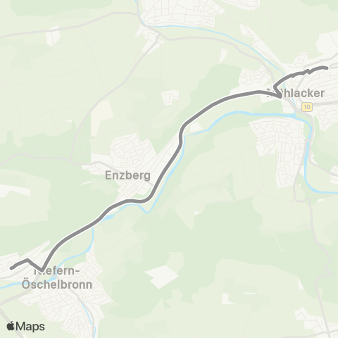 VVS Mühlacker - Niefern (Schienenersatzverkehr) map