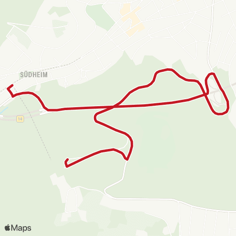VVS Südheimer Platz - Waldfriedhof map