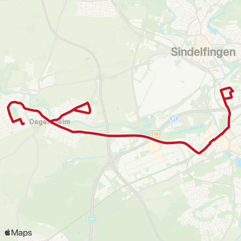 VVS Darmsheim Inneres Bühl - Dagersheim - Sindelf. Goldberg-Gymnasium map