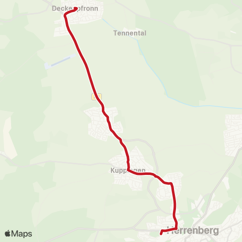 VVS Herrenberg - Deckenpfronn map