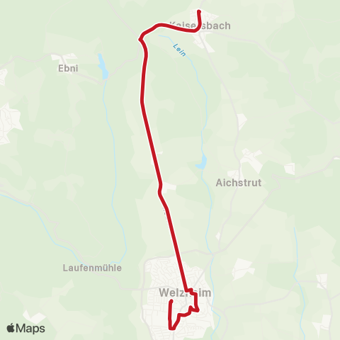 VVS Welzheim - Kaisersbach map