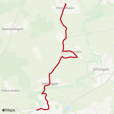 VVS Leonberg - Höfingen - Hirschlanden - Schöckingen - Hemmingen map
