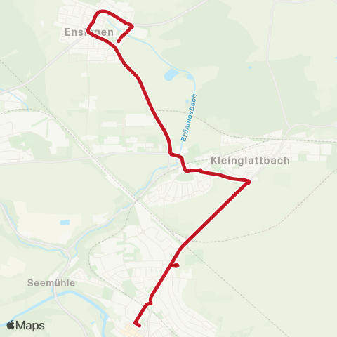 VVS Ensingen - Kleinglattbach - Vaihingen (E) Schülerverkehr map
