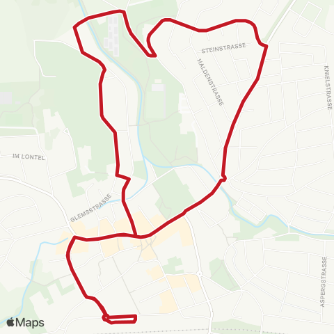 VVS Stadtverkehr Ditzingen: Bf - Am Maurener Berg - Bf map