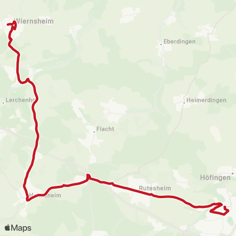 VVS Schnellbus Wiernsheim - Mönsheim - Heimsheim - Leonberg map