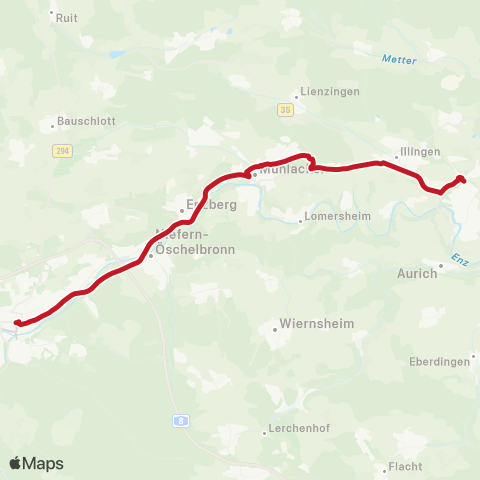 VVS Bietigheim - Vaihingen (E) - Mühlacker map