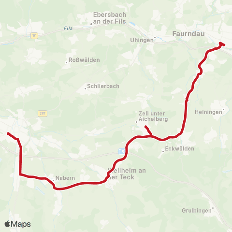VVS Kirchheim (T) - Göppingen map