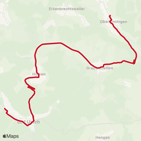 VVS Bad Urach - Oberlenningen map