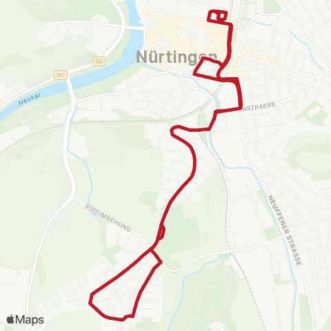VVS Nürtingen - Großbettlingen - Frickenhausen map