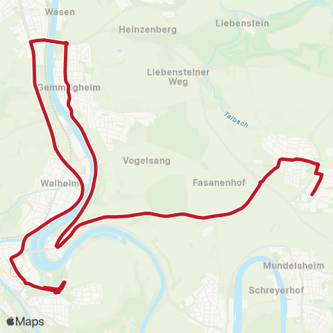 VVS Besigheim - Ottmarsheim ( - Hessigheim) (Schülerverkehr) map