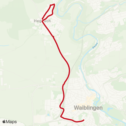 VVS Hegnach - Waiblingen - Beinstein map