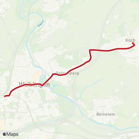 VVS Waiblingen - Korb - Kleinheppach / Großheppach - Beutelsbach map