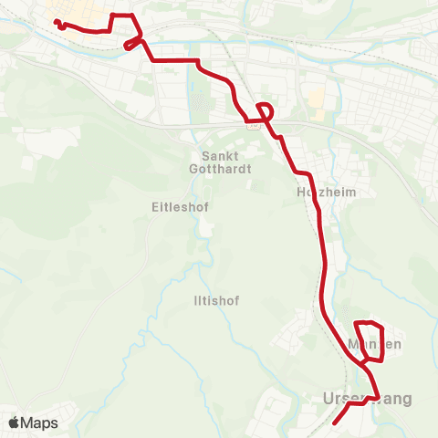 VVS Göppingen ZOB - Holzheim - Ursenwang map