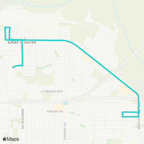 VVTA Barstow City Hall - Walmart map