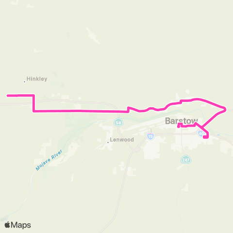 VVTA Barstow - Hinkley map