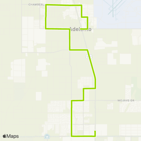 VVTA Hwy 395 + Palmdale Rd - Air Expwy + Hwy 395 map