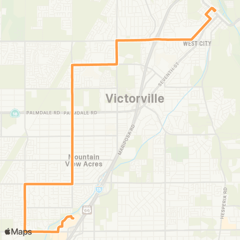 VVTA Vvtc - Victor Valley Mall map