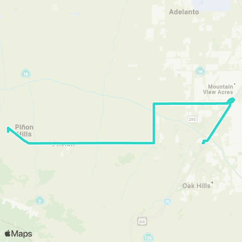 VVTA Hesperia Super Target - Pinon Hills map