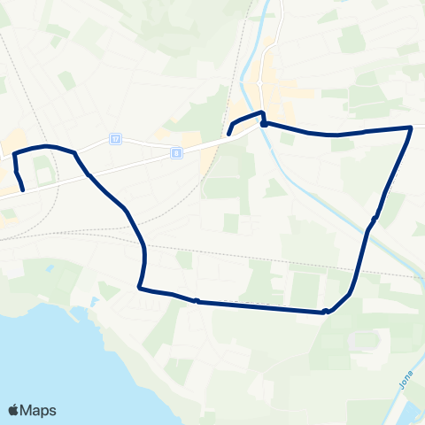 VZO - Verkehrsbetriebe Zürichsee und Oberland Jona, Bahnhof - Rapperswil SG, Glärnischstr. map