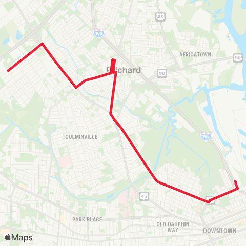 The Wave Highway 45 map