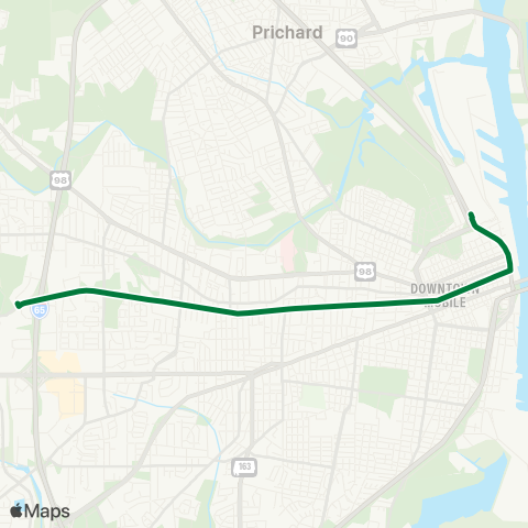 The Wave Dauphin Street map