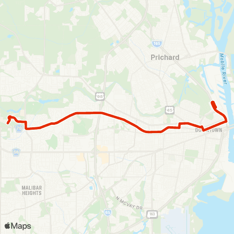 Second Line Transit Old Shell - Univ. S. Al. / GM&O map