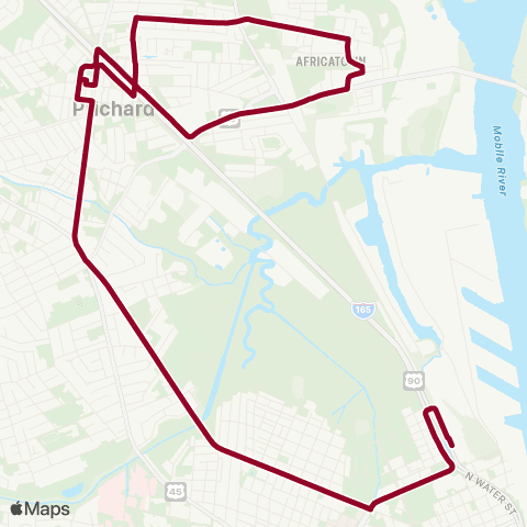 Second Line Transit Prichard Hub / GM&O map