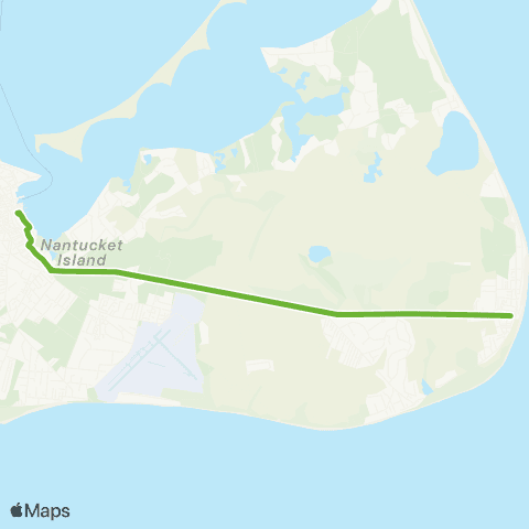 WAVE Sconset via Milestone Road Route map